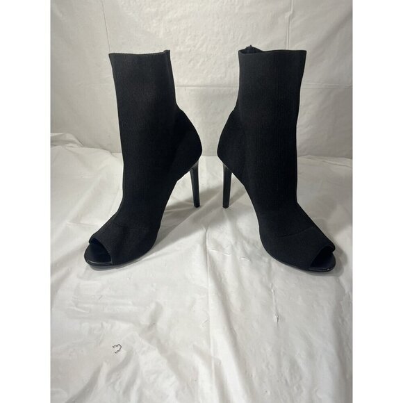 Charles by Charles David Women’s Black Knit Peep Toe Bootie Size 9.5 - Picture 14 of 15